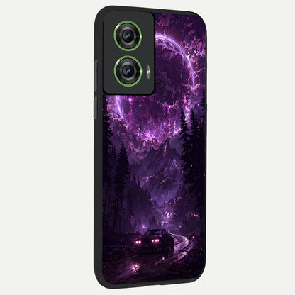  Eternal Cosmic Drive back cover For Moto Edge 50 Fusion slim fit glass case with vibrant aesthetic design