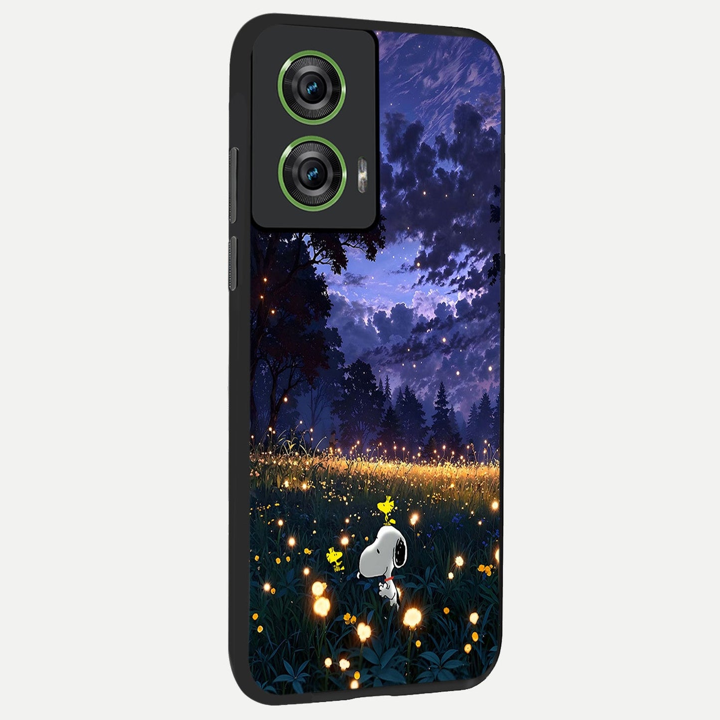  Firefly Meadow Magic back cover For Moto Edge 50 Fusion slim fit glass case with vibrant aesthetic design