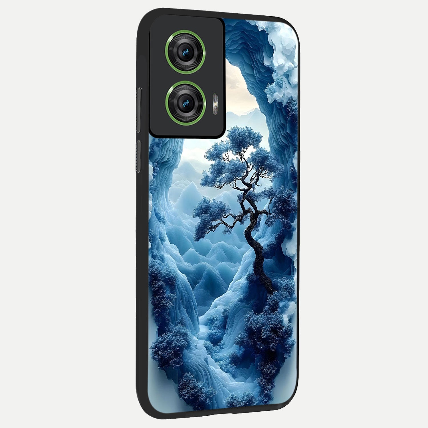  Frozen Serenity Gate back cover For Moto Edge 50 Fusion slim fit glass case with vibrant aesthetic design