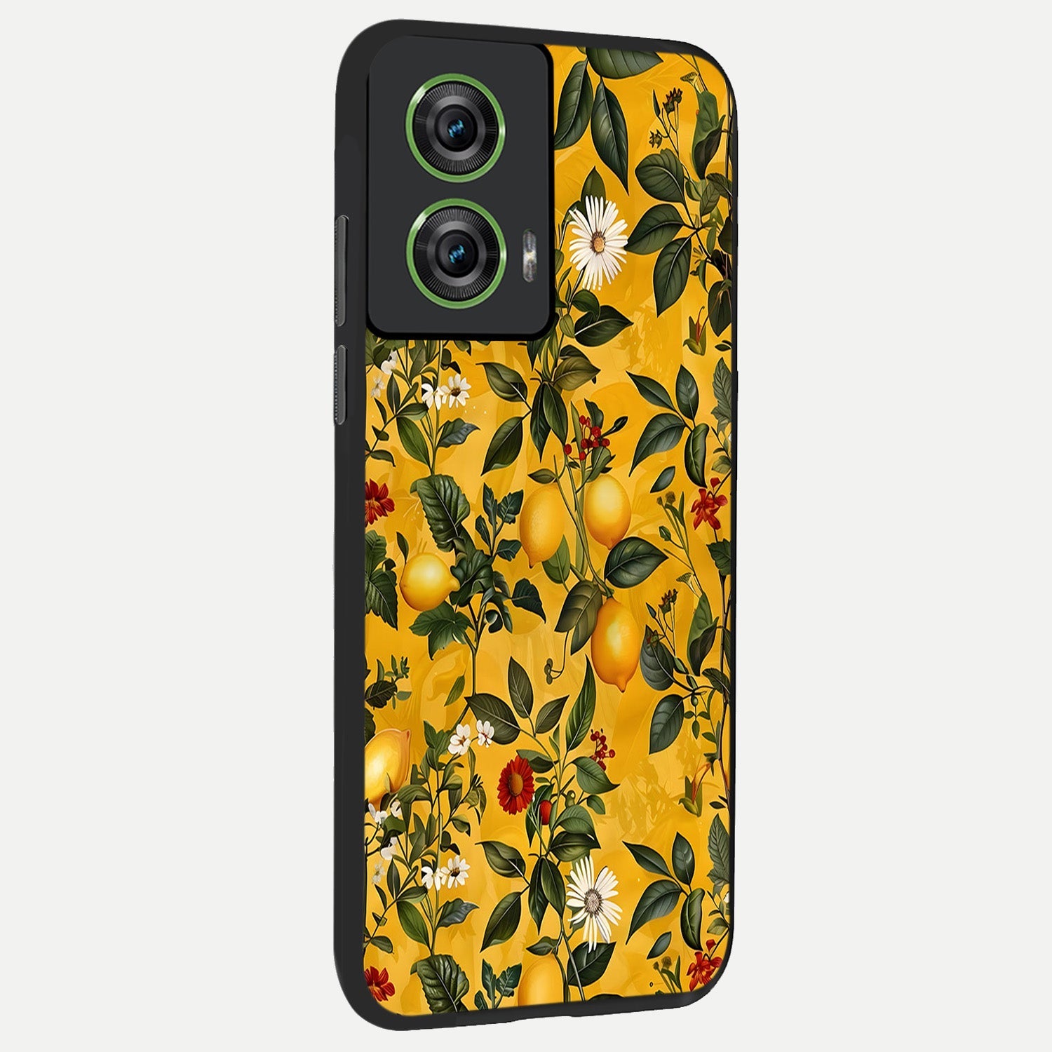  Golden Lemon Field back cover For Moto Edge 50 Fusion slim fit glass case with vibrant aesthetic design