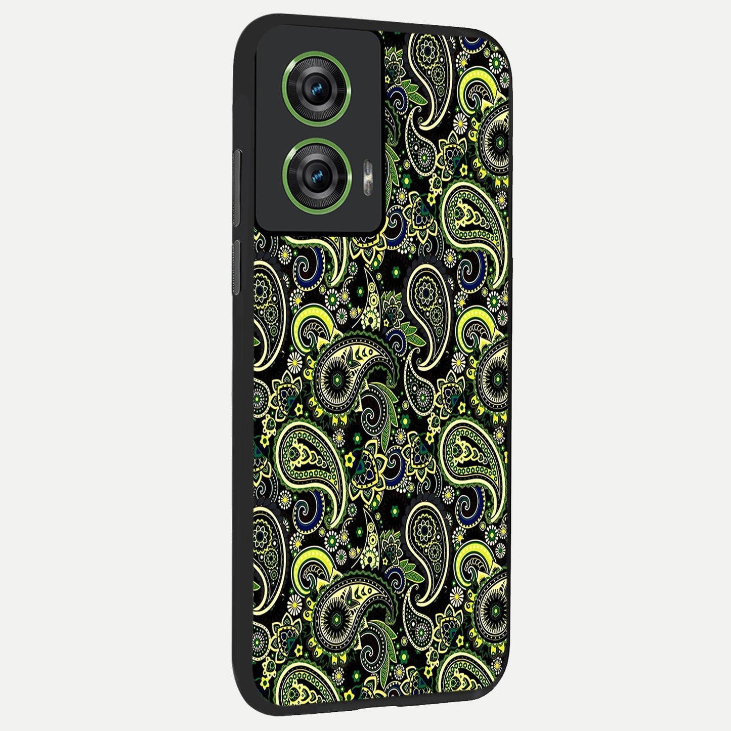  Green Lemon back cover For Moto Edge 50 Fusion slim fit glass case with vibrant aesthetic design