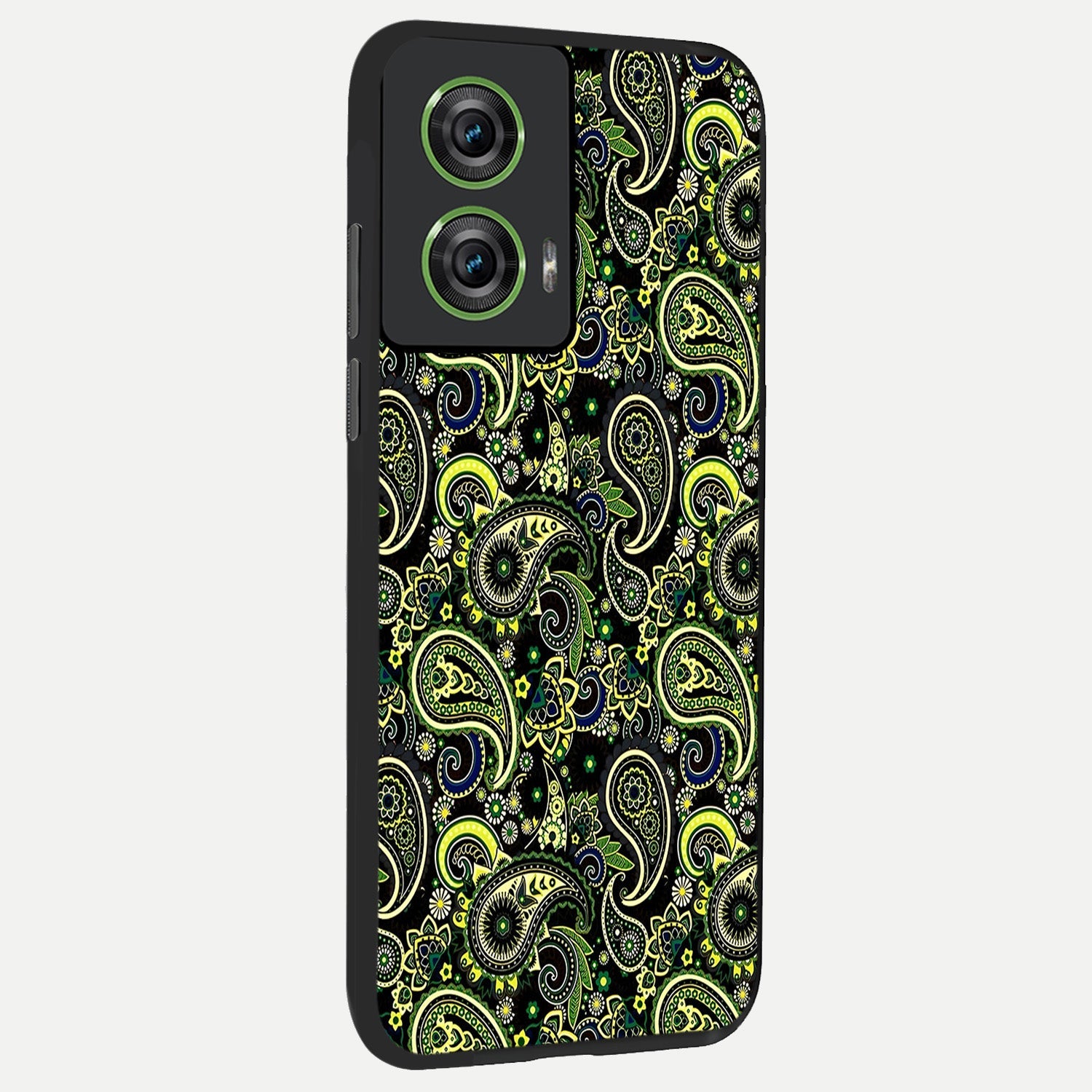  Green Lemon back cover For Moto Edge 50 Fusion slim fit glass case with vibrant aesthetic design