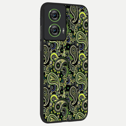  Green Lemon back cover For Moto Edge 50 Fusion slim fit glass case with vibrant aesthetic design