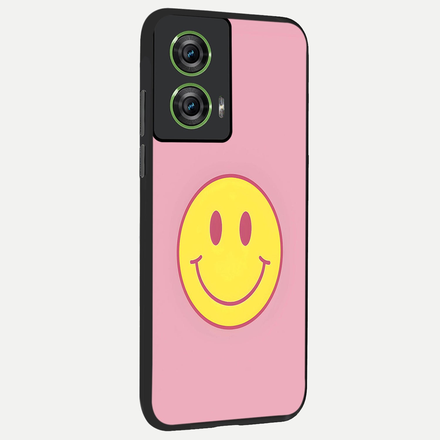  Happy Pink Mood back cover For Moto Edge 50 Fusion slim fit glass case with vibrant aesthetic design