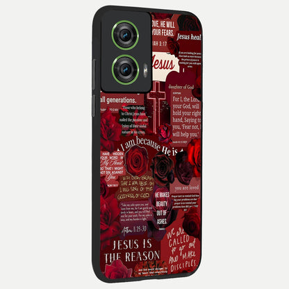  Jesus Love Heals back cover For Moto Edge 50 Fusion slim fit glass case with vibrant aesthetic design