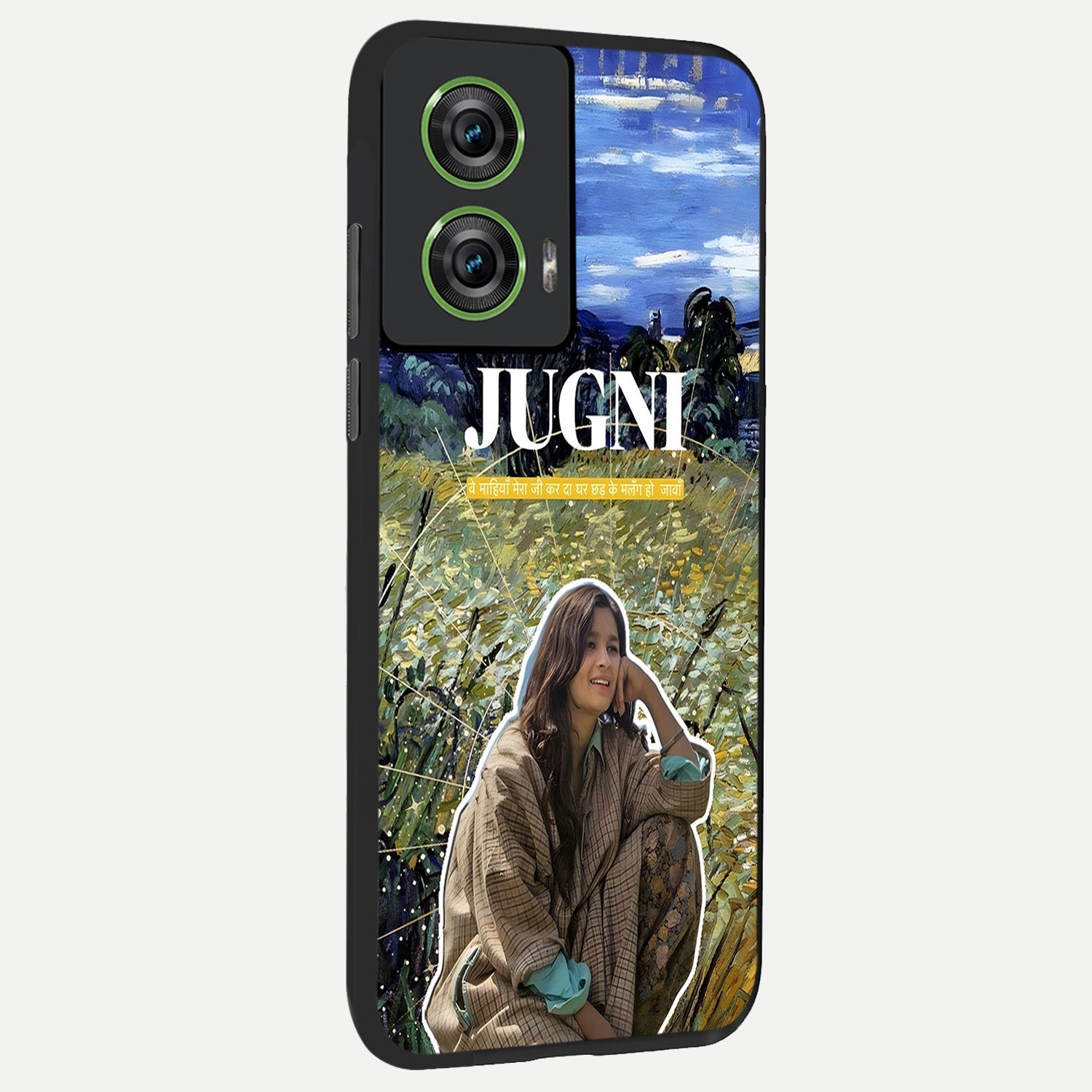  Jugni Soul Vibes back cover For Moto Edge 50 Fusion slim fit glass case with vibrant aesthetic design