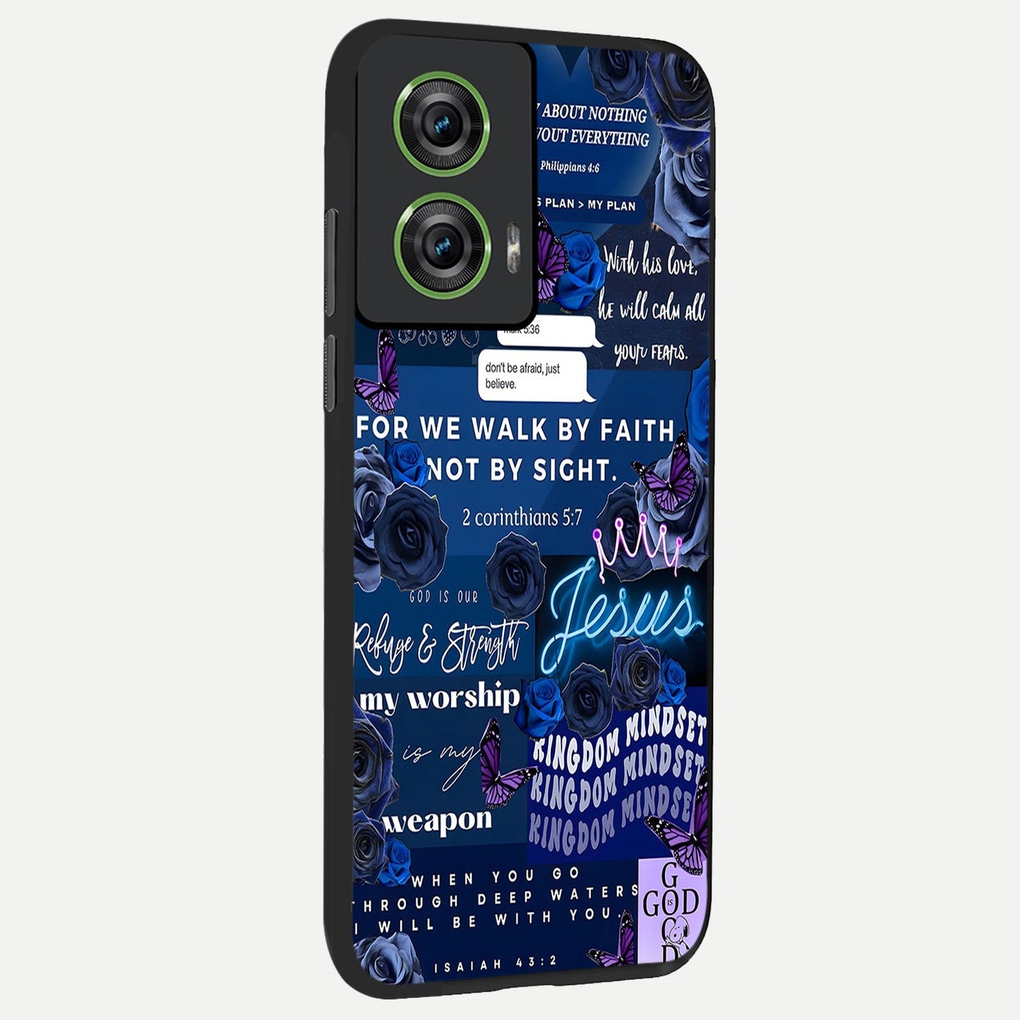  Kingdom Faith Glow back cover For Moto Edge 50 Fusion slim fit glass case with vibrant aesthetic design