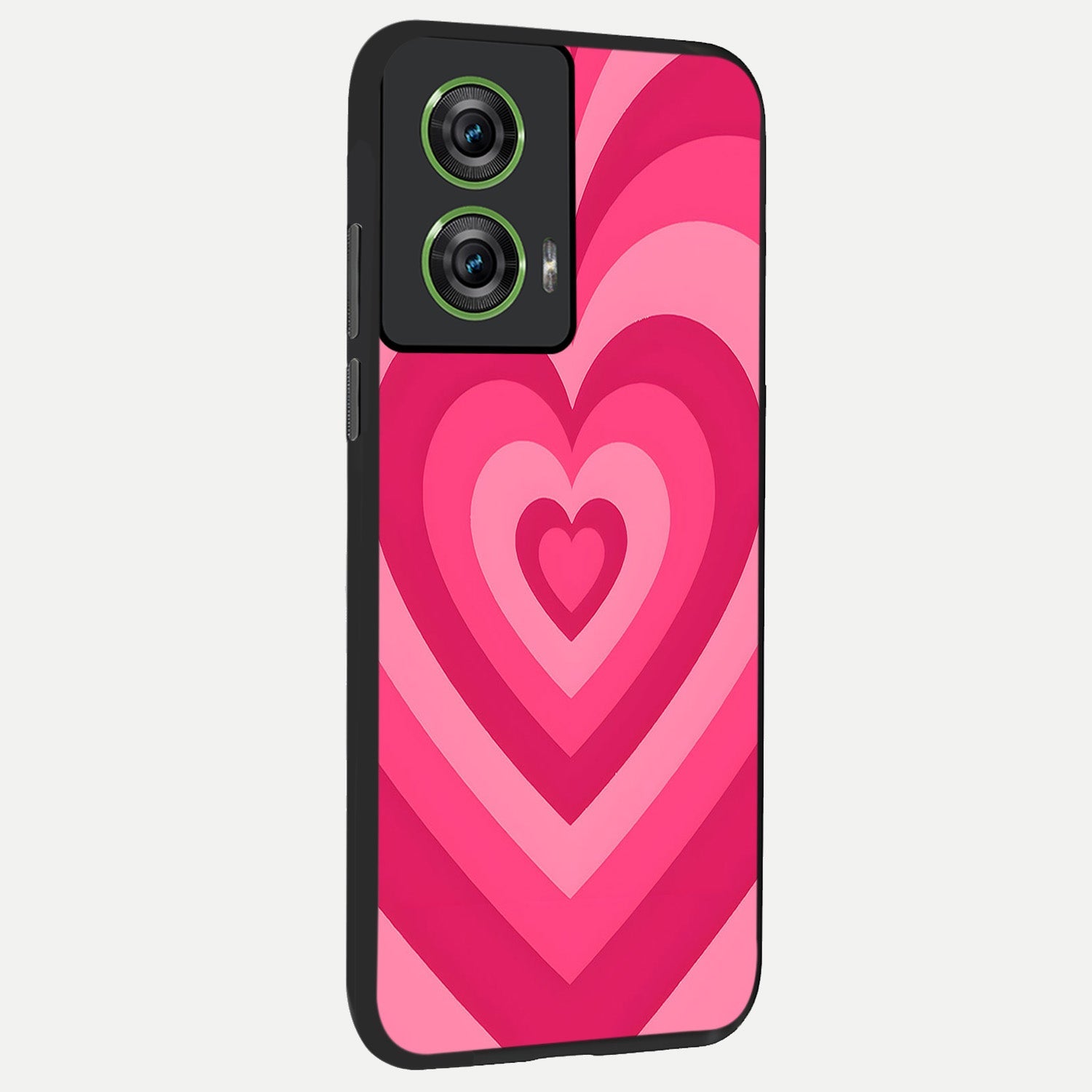  Layered Love Hearts back cover For Moto Edge 50 Fusion slim fit glass case with vibrant aesthetic design