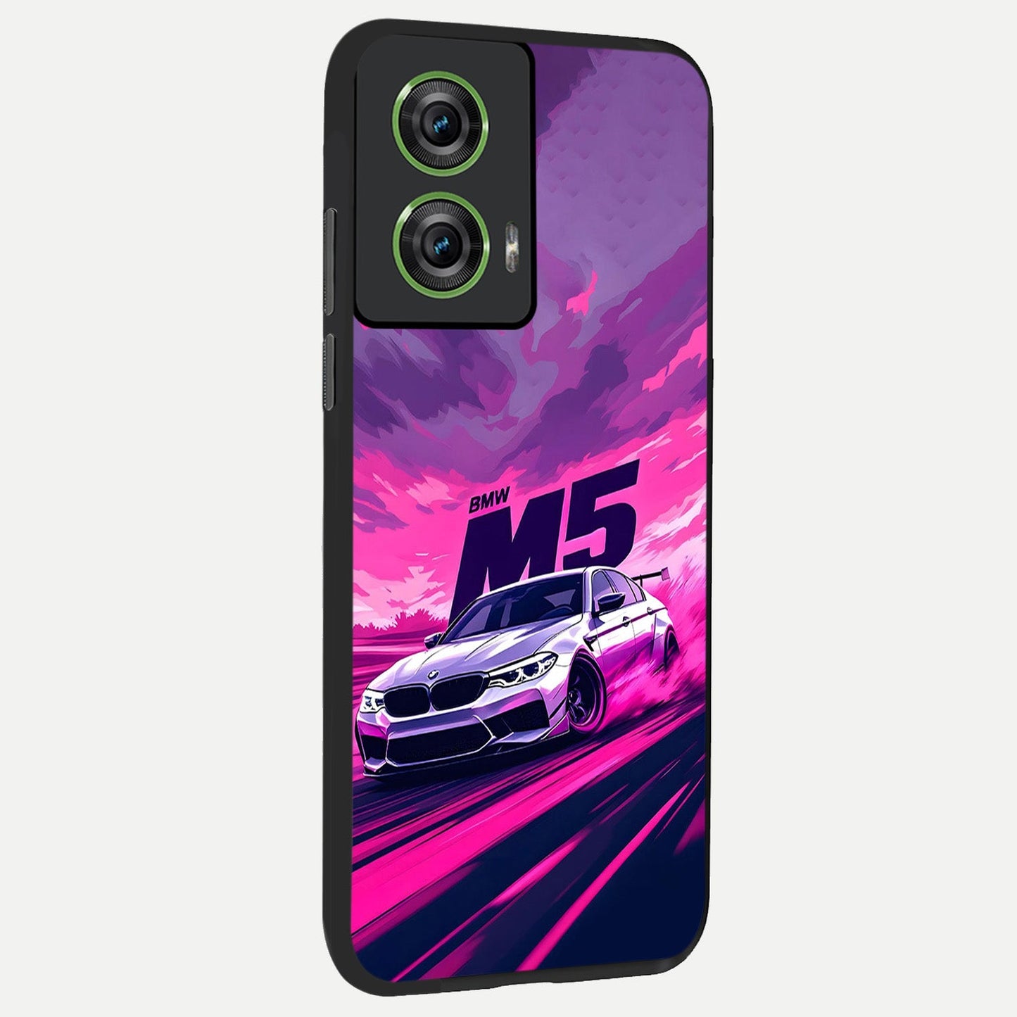  MS Neon Car back cover For Moto Edge 50 Fusion slim fit glass case with vibrant aesthetic design