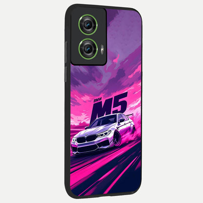  MS Neon Car back cover For Moto Edge 50 Fusion slim fit glass case with vibrant aesthetic design