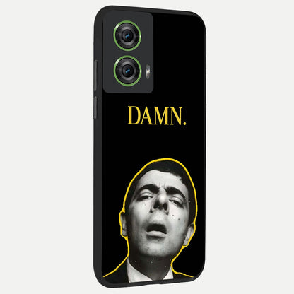  Mr Bean Damn back cover For Moto Edge 50 Fusion slim fit glass case with vibrant aesthetic design