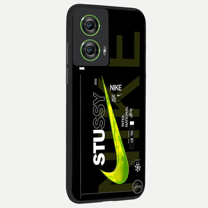  Neon Street Edition back cover For Moto Edge 50 Fusion slim fit glass case with vibrant aesthetic design