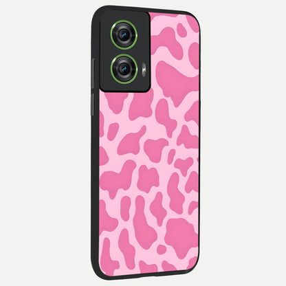  Pinkish Scenery back cover For Moto Edge 50 Fusion slim fit glass case with vibrant aesthetic design