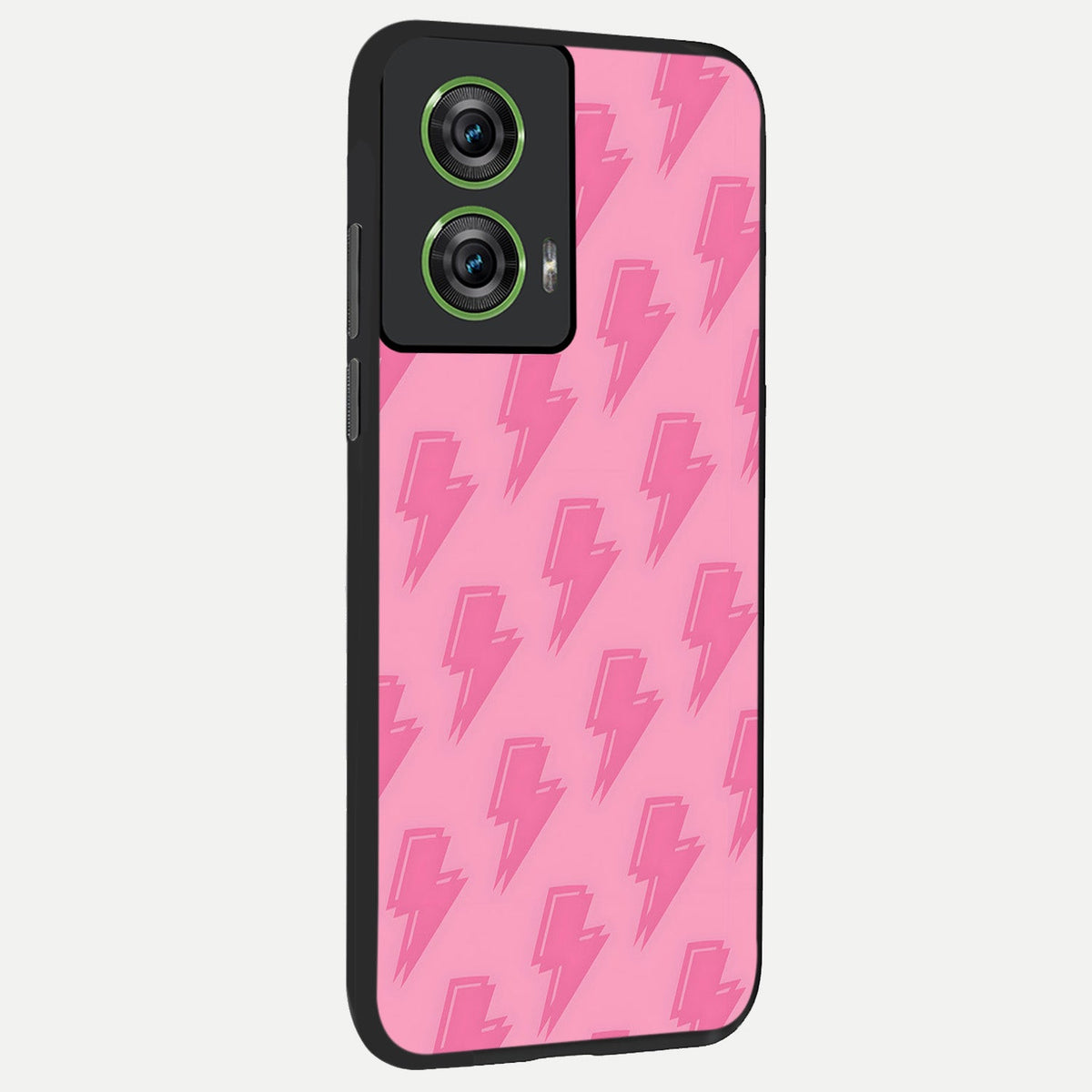  Pink Moo Magic back cover For Moto Edge 50 Fusion slim fit glass case with vibrant aesthetic design