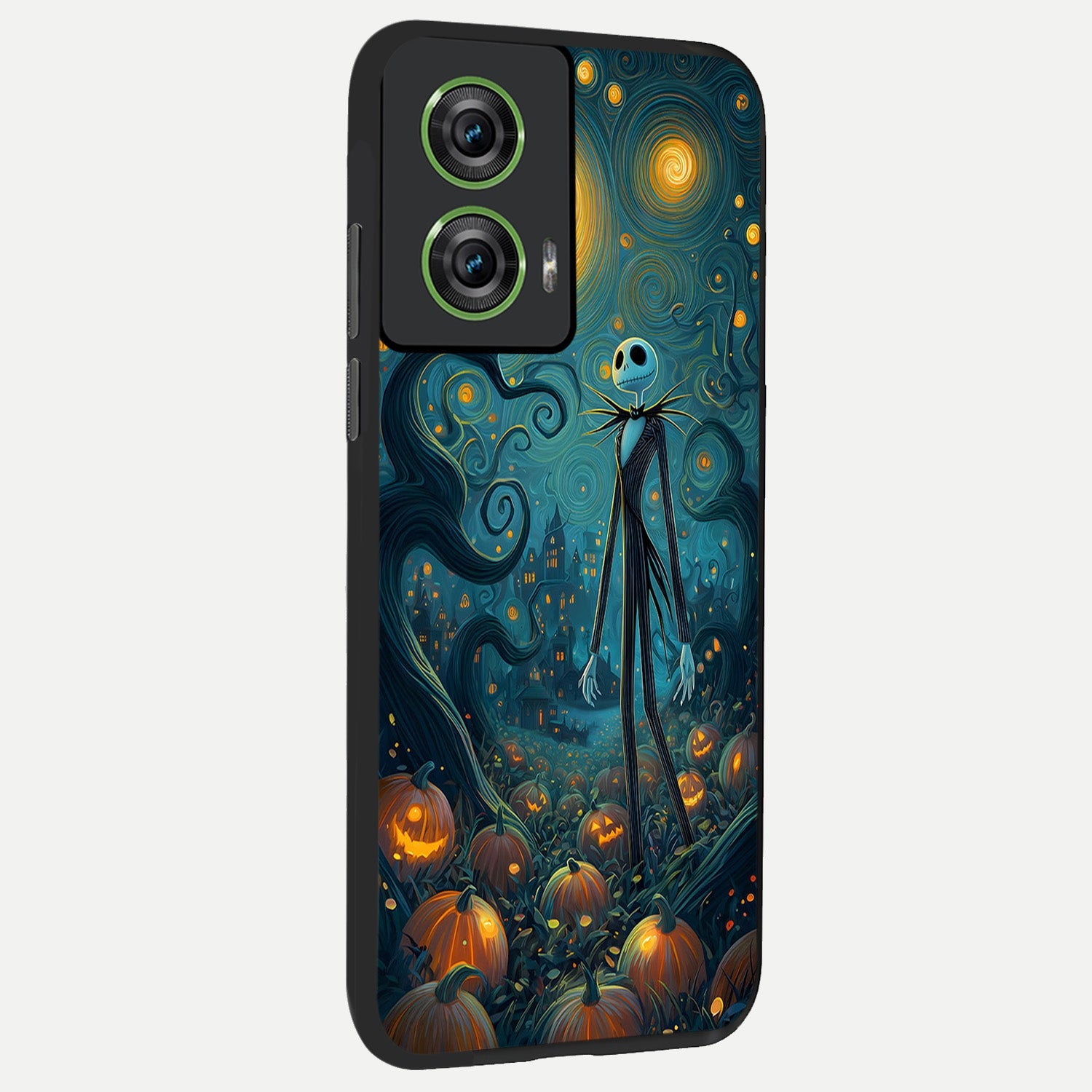  Pumpkin Moonlight Tale back cover For Moto Edge 50 Fusion slim fit glass case with vibrant aesthetic design