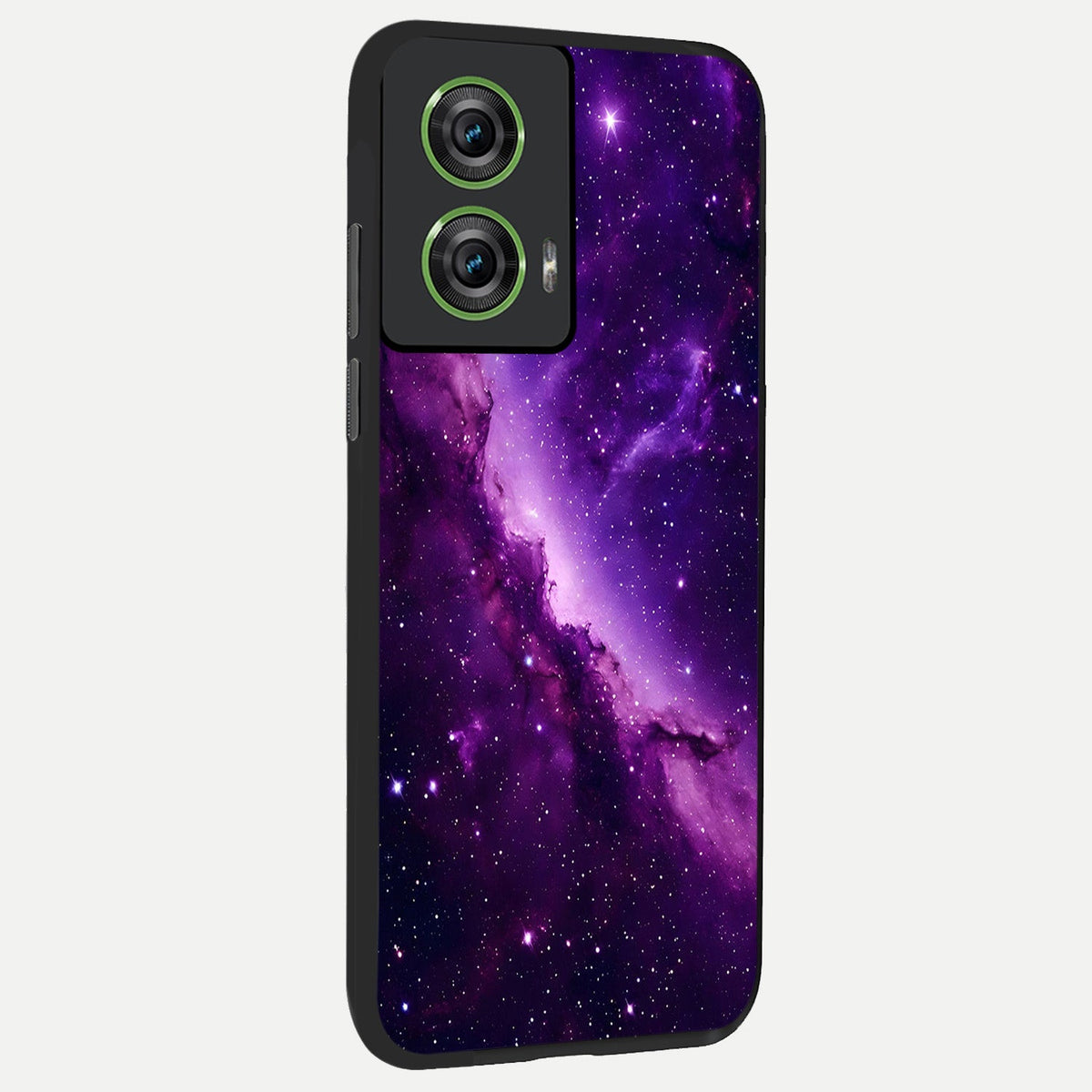  Purple Shade Sky back cover For Moto Edge 50 Fusion slim fit glass case with vibrant aesthetic design