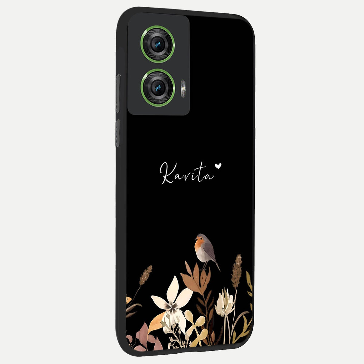 Quiet Garden Tune Custom Name back cover For Moto Edge 50 Fusion slim fit glass case with vibrant aesthetic design