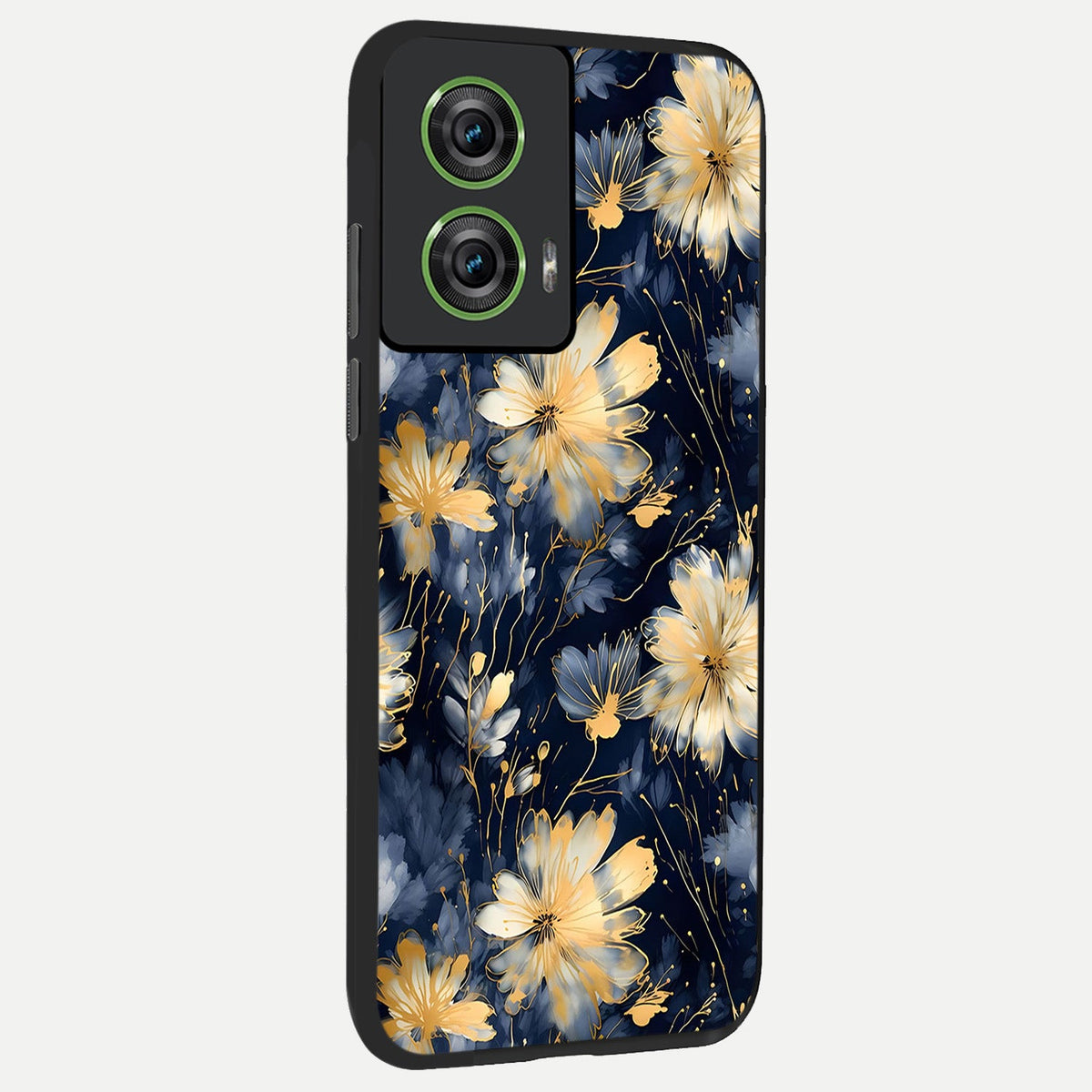  Royal Petal Dream back cover For Moto Edge 50 Fusion slim fit glass case with vibrant aesthetic design