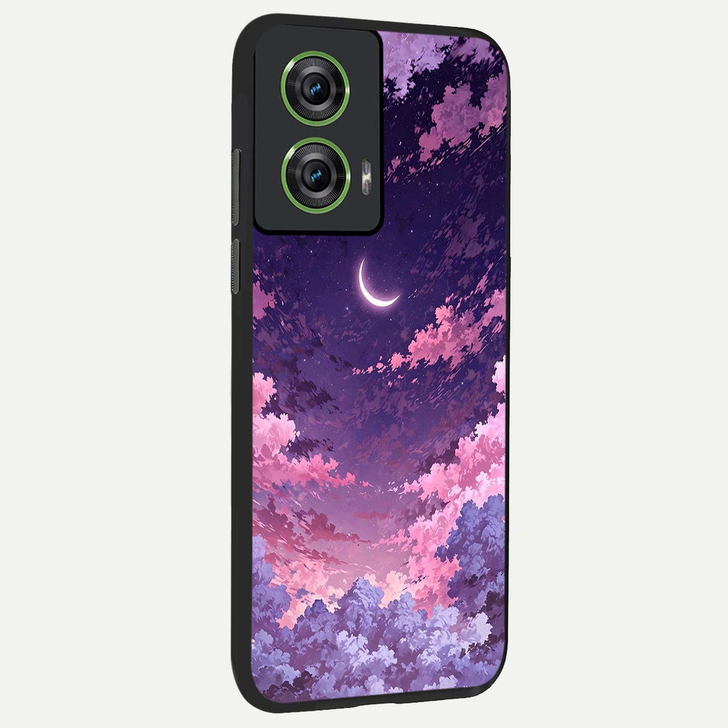  Sky Drift Clouds back cover For Moto Edge 50 Fusion slim fit glass case with vibrant aesthetic design