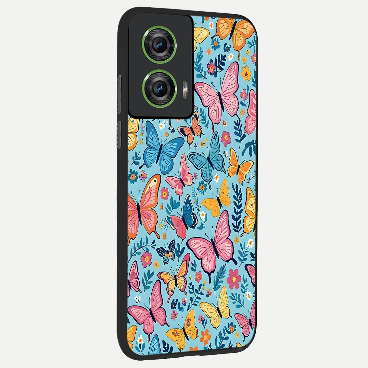  Spring Wing Garden back cover For Moto Edge 50 Fusion slim fit glass case with vibrant aesthetic design