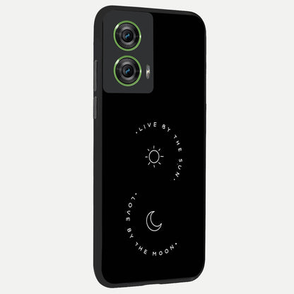  Sunflower Cat Art back cover For Moto Edge 50 Fusion slim fit glass case with vibrant aesthetic design