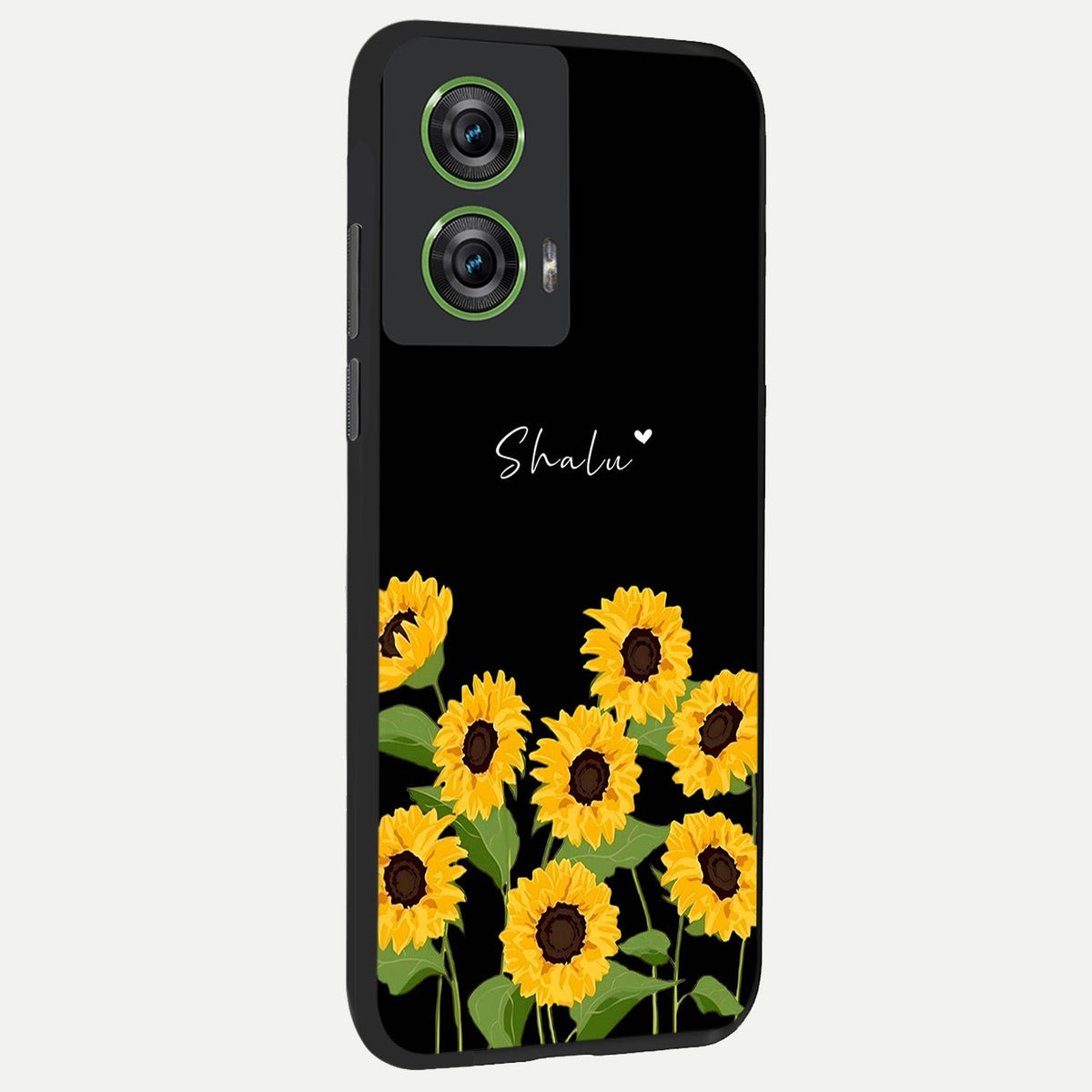  Sunflower Sky Bloom back cover For Moto Edge 50 Fusion slim fit glass case with vibrant aesthetic design