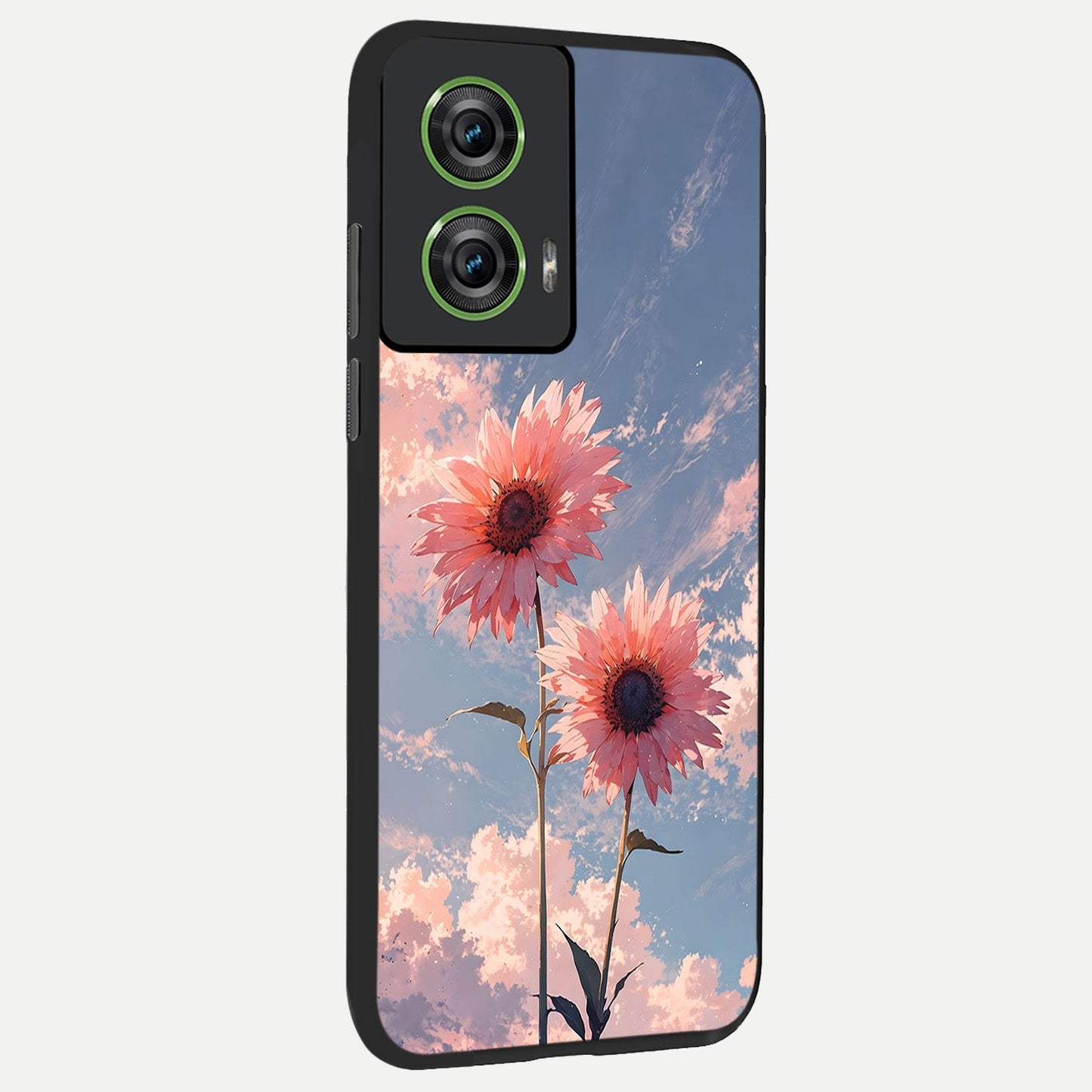  Sun Moon Balance back cover For Moto Edge 50 Fusion slim fit glass case with vibrant aesthetic design