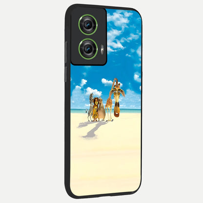  Tropical Fun Squad back cover For Moto Edge 50 Fusion slim fit glass case with vibrant aesthetic design