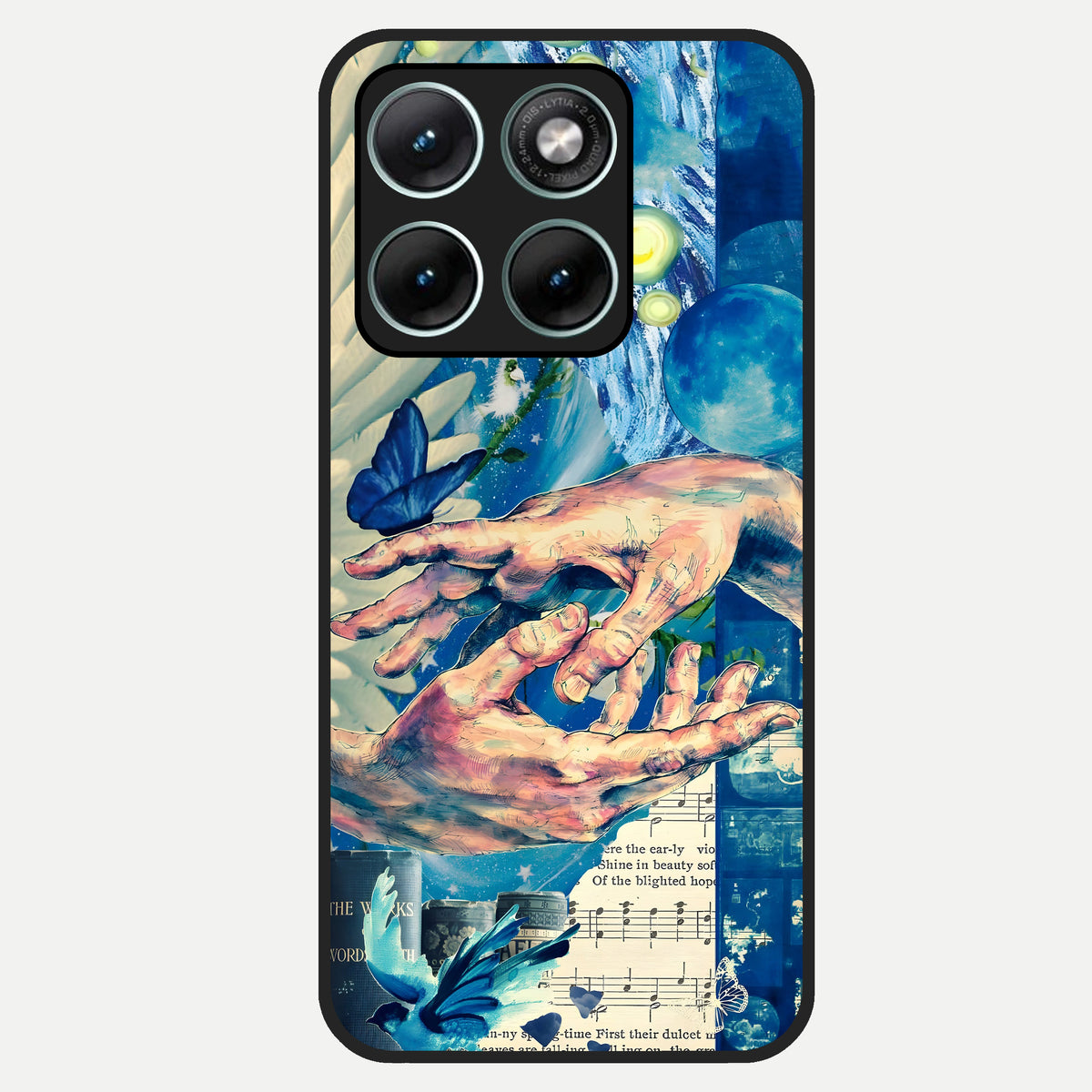  Aesthetic Divider Glass Case For Moto Edge 70 Fusion back cover – full design glossy printed glass finish