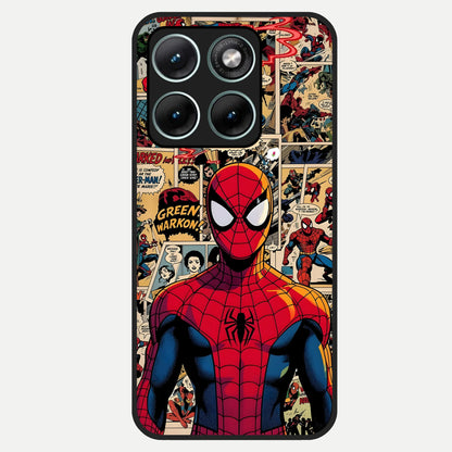  Aesthetic Spider Glass Case For Moto Edge 70 Fusion back cover – full design glossy printed glass finish