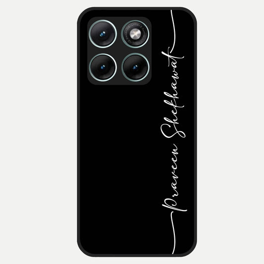  Black Tune Custom Name Glass Case For Moto Edge 70 Fusion back cover – full design glossy printed glass finish