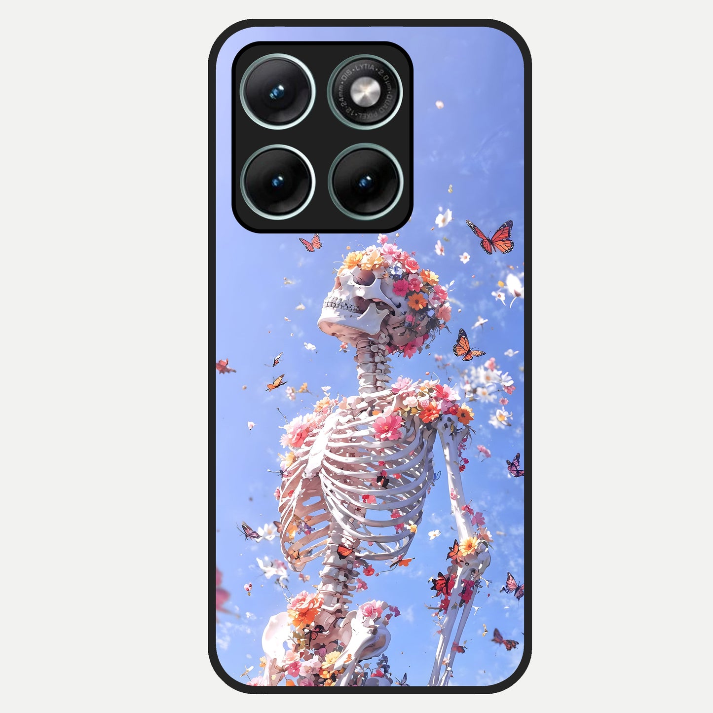  Bloom Beyond Bones Glass Case For Moto Edge 70 Fusion back cover – full design glossy printed glass finish
