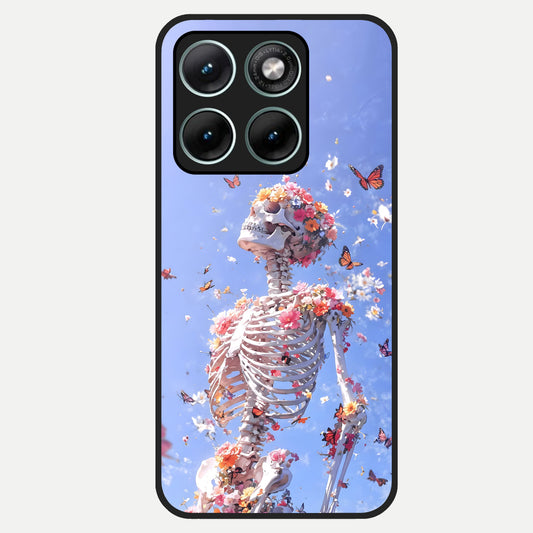  Bloom Beyond Bones Glass Case For Moto Edge 70 Fusion back cover – full design glossy printed glass finish