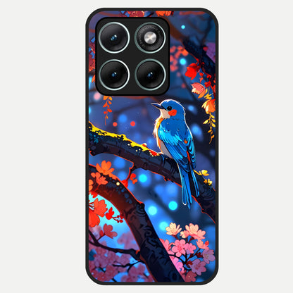  Blooming Water Drift Glass Case For Moto Edge 70 Fusion back cover – full design glossy printed glass finish