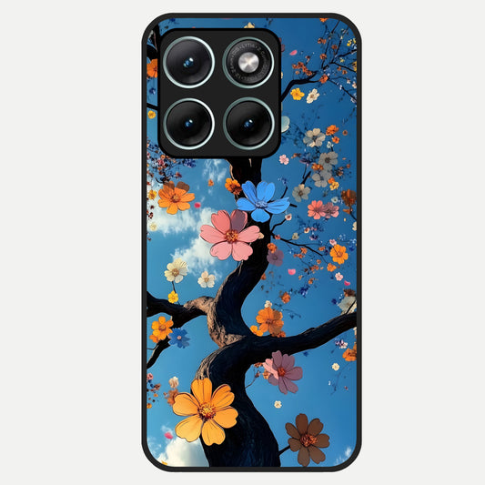  Blossom Dream Sky Glass Case For Moto Edge 70 Fusion back cover – full design glossy printed glass finish