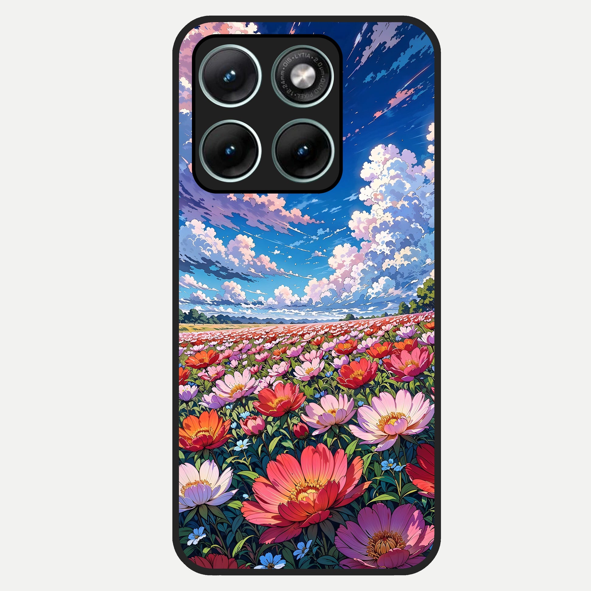  Blossom Sky Field Glass Case For Moto Edge 70 Fusion back cover – full design glossy printed glass finish