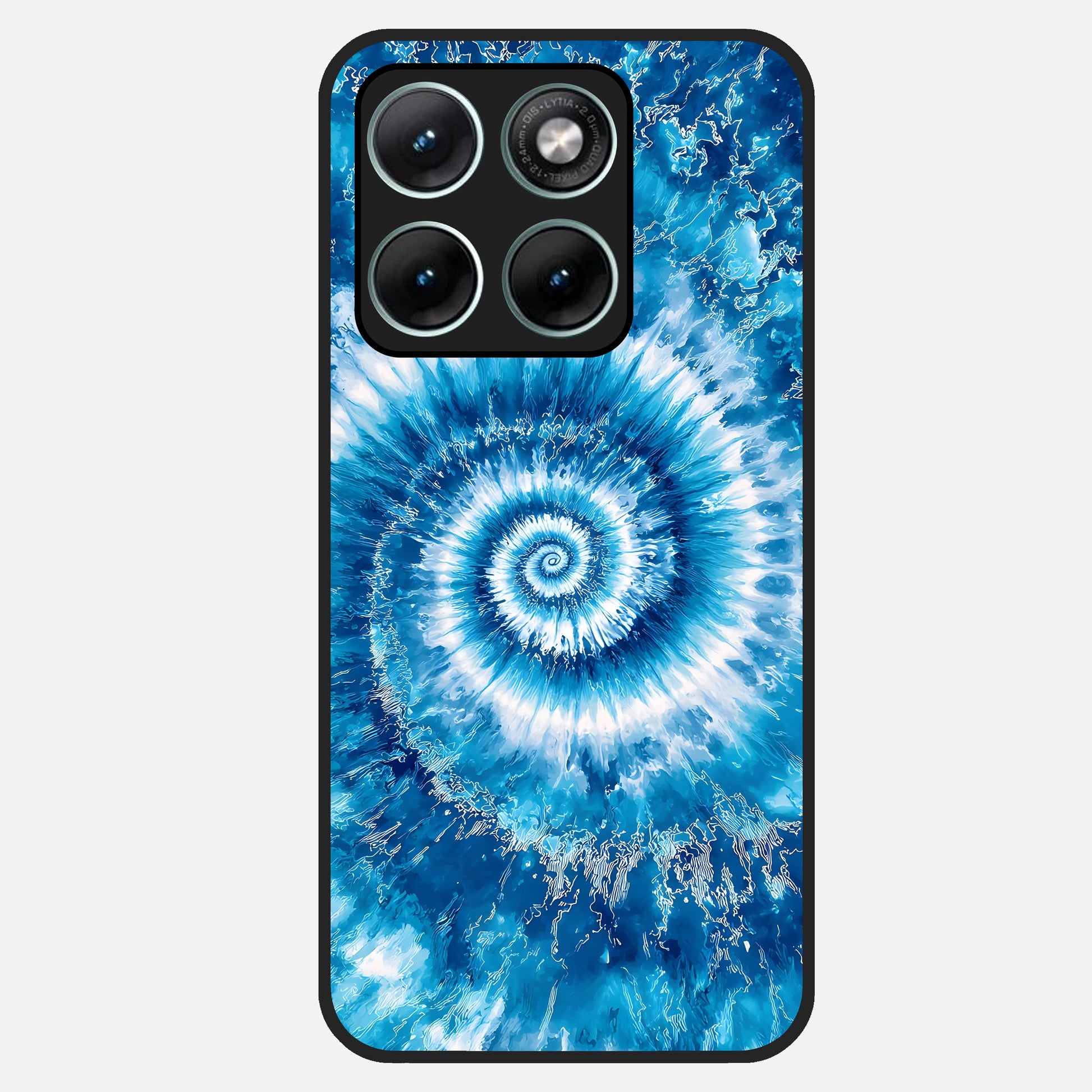  Blue Galaxy Wave Glass Case For Moto Edge 70 Fusion back cover – full design glossy printed glass finish