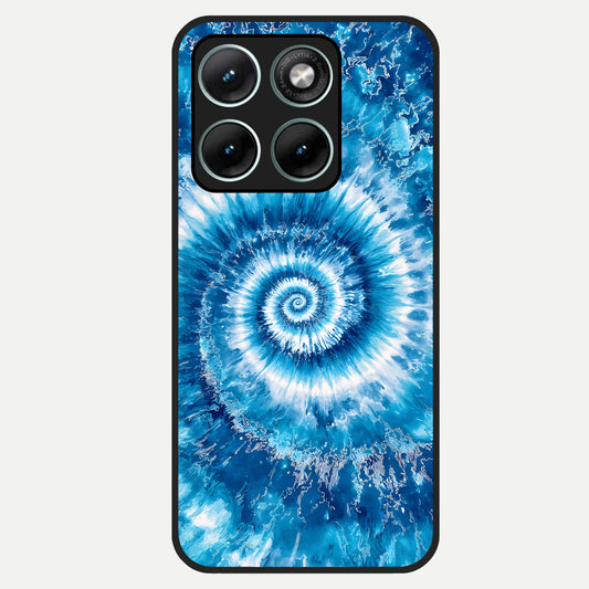  Blue Galaxy Wave Glass Case For Moto Edge 70 Fusion back cover – full design glossy printed glass finish