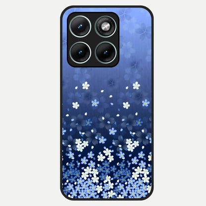  Blue Starry Glass Case For Moto Edge 70 Fusion back cover – full design glossy printed glass finish