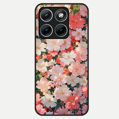  Blush Bloom Field Glass Case For Moto Edge 70 Fusion back cover – full design glossy printed glass finish