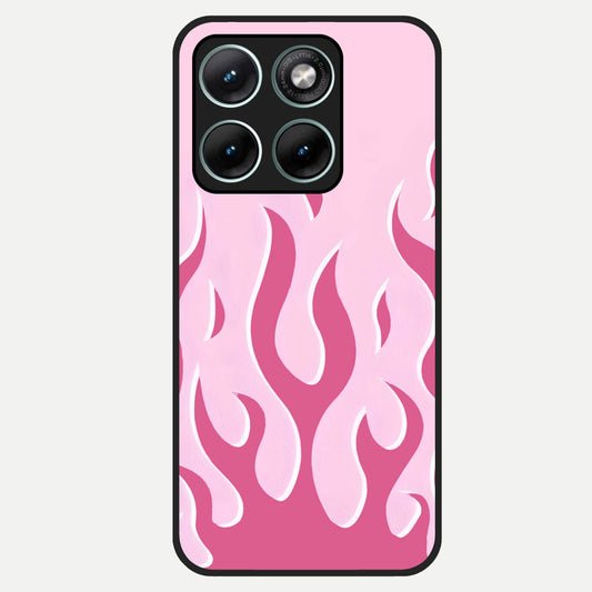  Blush Flame Energy Glass Case For Moto Edge 70 Fusion back cover – full design glossy printed glass finish