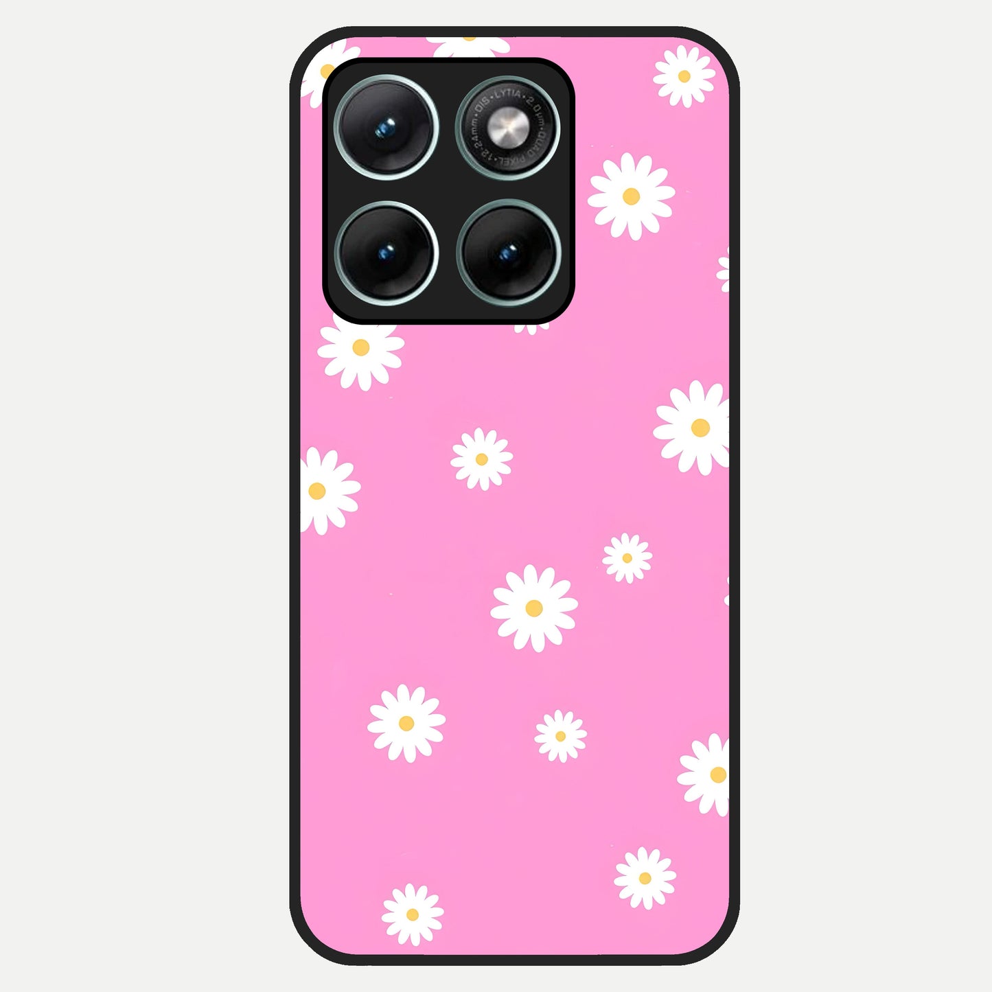  Bubblegum Daisy Pop Glass Case For Moto Edge 70 Fusion back cover – full design glossy printed glass finish