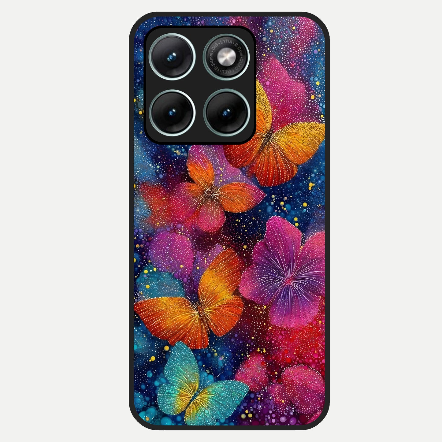  Butterfly Dream Mist Glass Case For Moto Edge 70 Fusion back cover – full design glossy printed glass finish