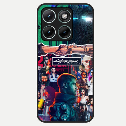  CYBERPUNK Legacy Glass Case For Moto Edge 70 Fusion back cover – full design glossy printed glass finish