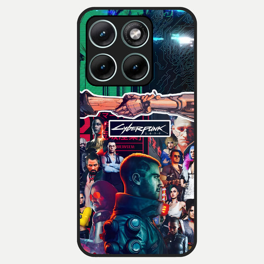  CYBERPUNK Legacy Glass Case For Moto Edge 70 Fusion back cover – full design glossy printed glass finish