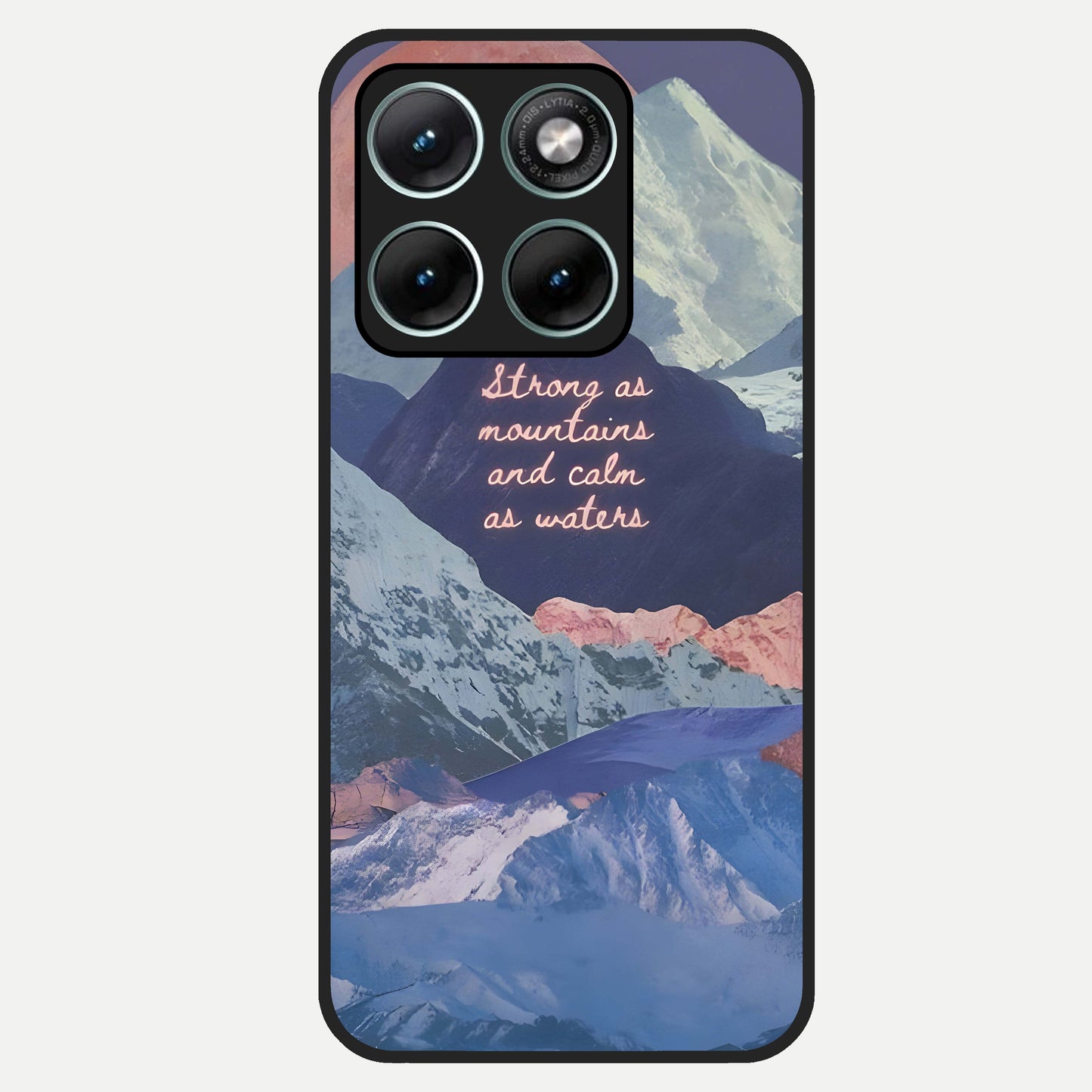  Celestial Mountain Calm Glass Case For Moto Edge 70 Fusion back cover – full design glossy printed glass finish