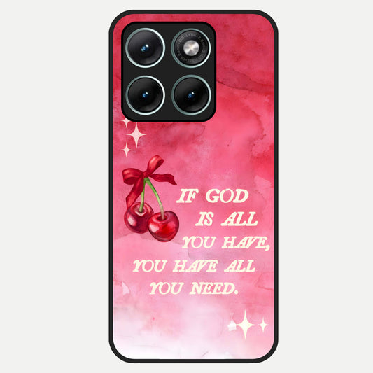  Cherry Quote Glass Case For Moto Edge 70 Fusion back cover – full design glossy printed glass finish