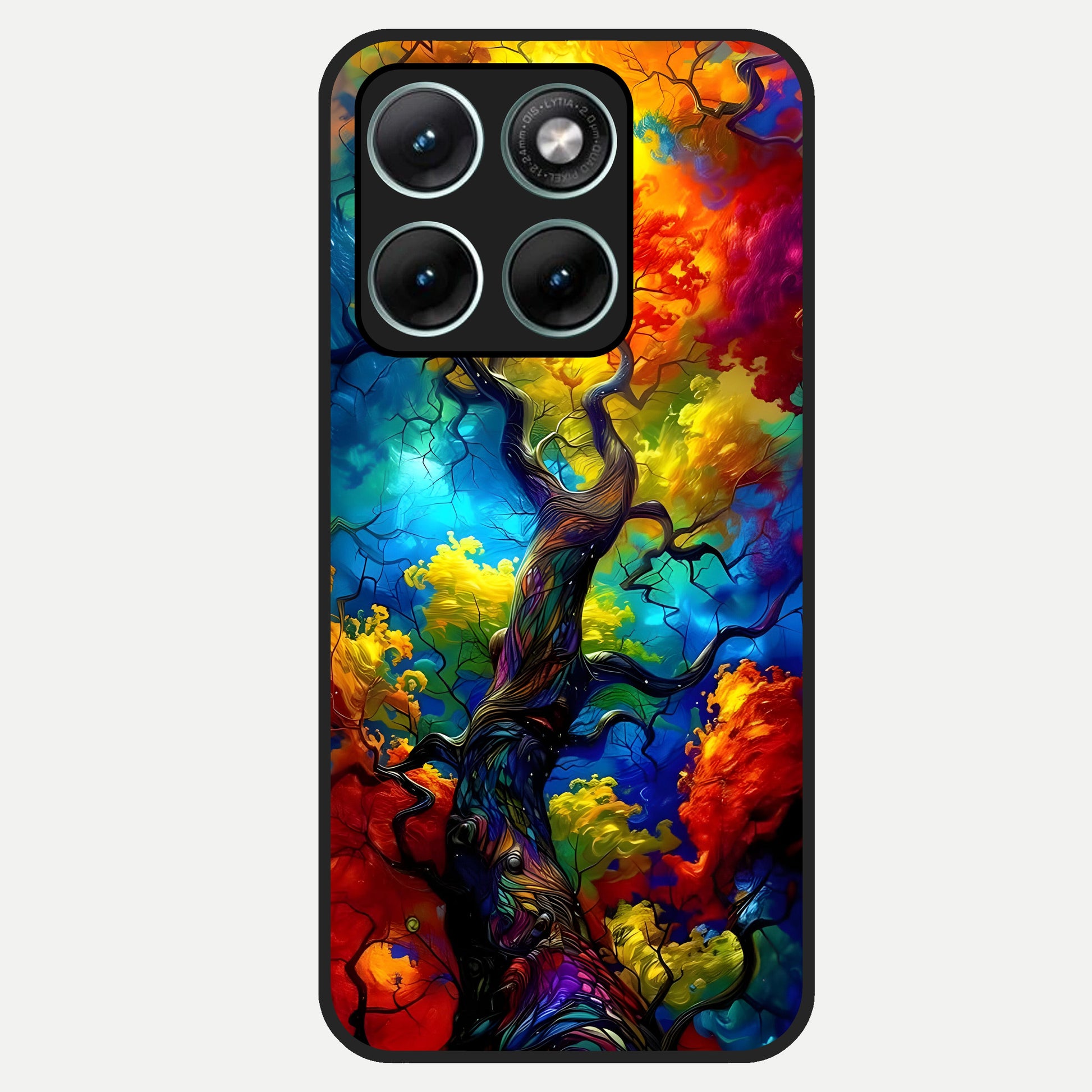  Colorful Soda Bottles Glass Case For Moto Edge 70 Fusion back cover – full design glossy printed glass finish