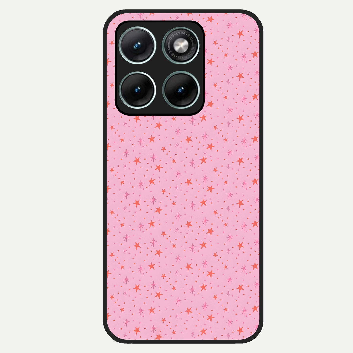 Cosmic Pink Sparkle Glass Case For Moto Edge 70 Fusion back cover – full design glossy printed glass finish