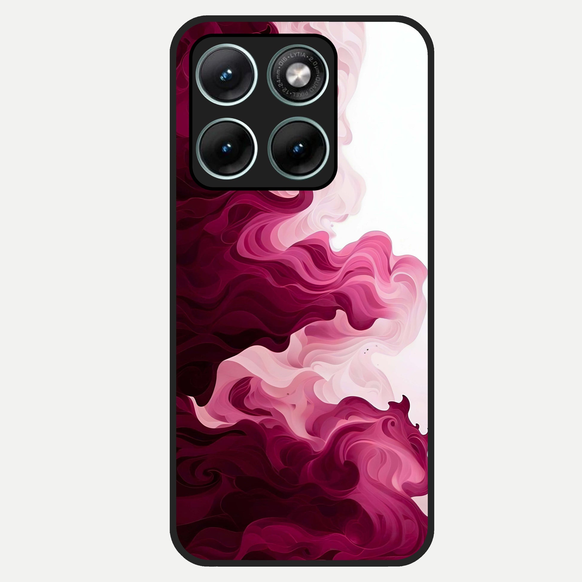 Crimson Wave Flow Glass Case For Moto Edge 70 Fusion back cover – full design glossy printed glass finish